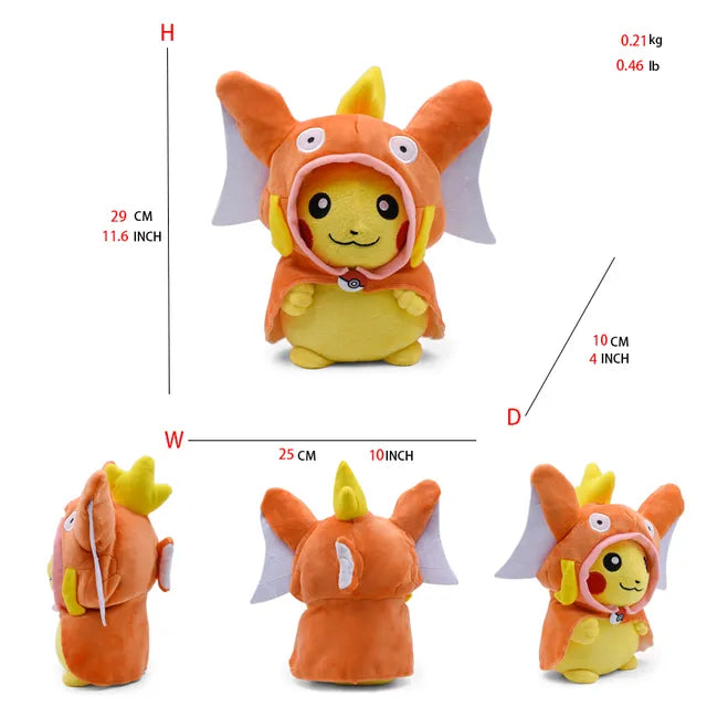 24 Pcs Pokemon Pikachu Cosplay Toys Charizard Snorlax Garchomp Tyranitar Hydreigon Anime Stuffed Plush Cartoon Peluche Dolls - # BOT&G512610001