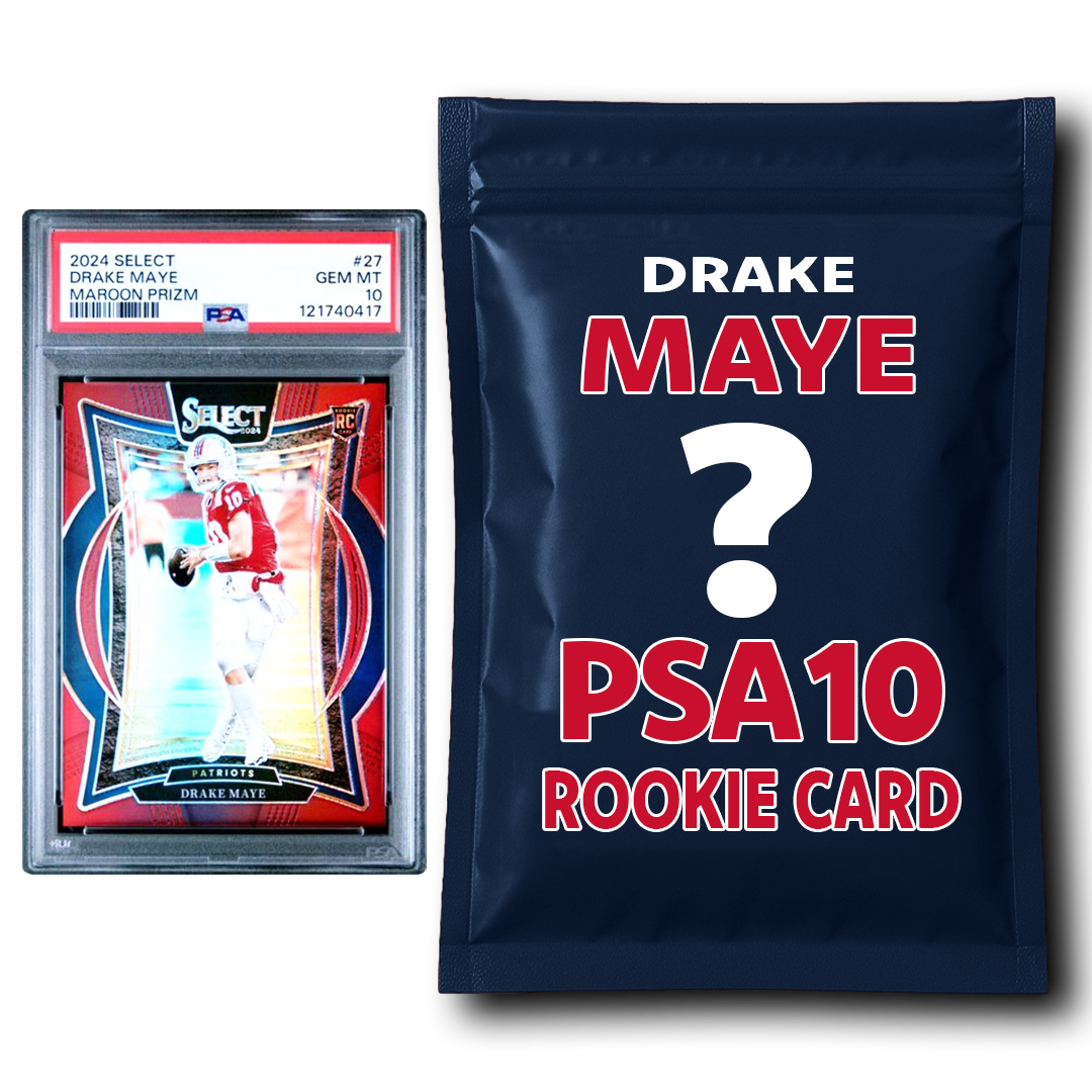Drake Maye PSA 10 Graded Football Rookie Card Mystery Pack!!!!!!!!!