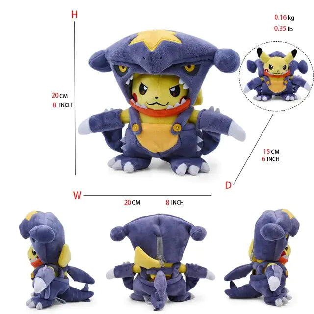 24 Pcs Pokemon Pikachu Cosplay Toys Charizard Snorlax Garchomp Tyranitar Hydreigon Anime Stuffed Plush Cartoon Peluche Dolls - # BOT&G512610001