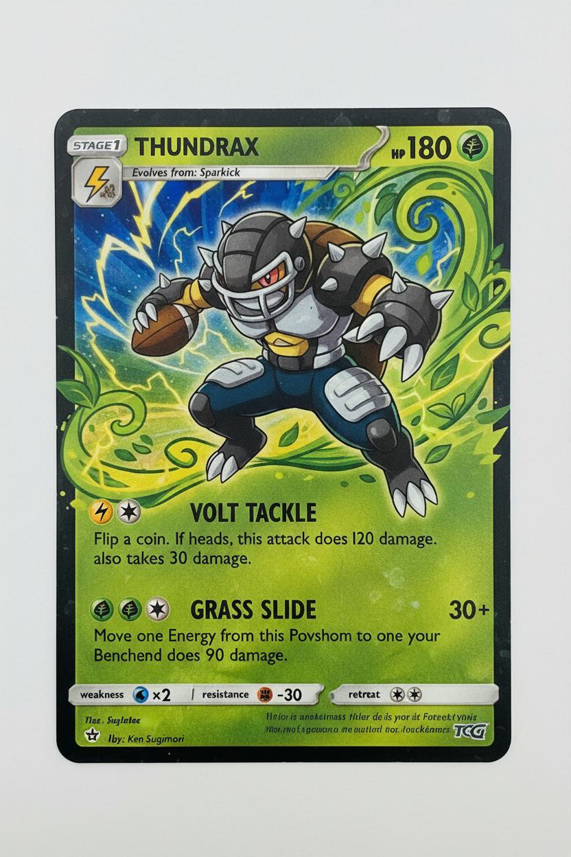 Football-themed Pokemon Card