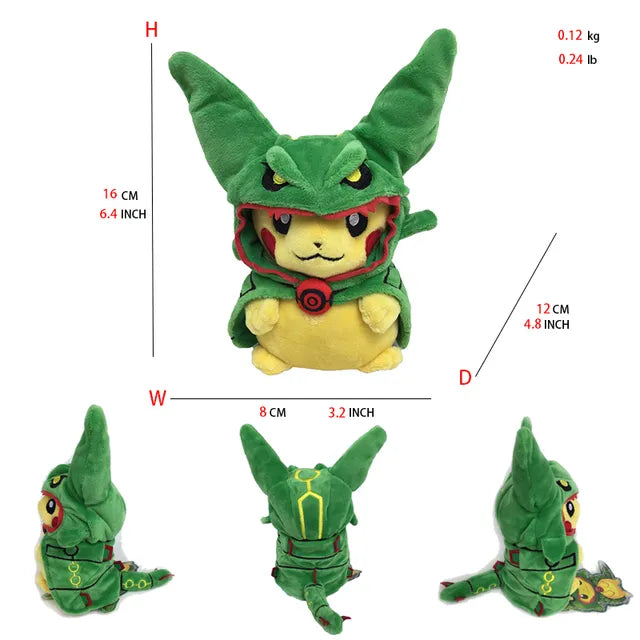 24 Pcs Pokemon Pikachu Cosplay Toys Charizard Snorlax Garchomp Tyranitar Hydreigon Anime Stuffed Plush Cartoon Peluche Dolls - # BOT&G512610001